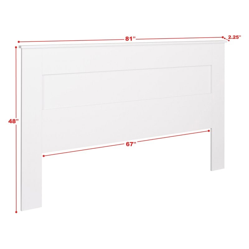 Prepac King Flat Panel Headboard in White Cymax Business