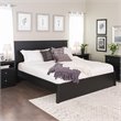 Prepac Select 4 Post King Platform Bed in Deep Black