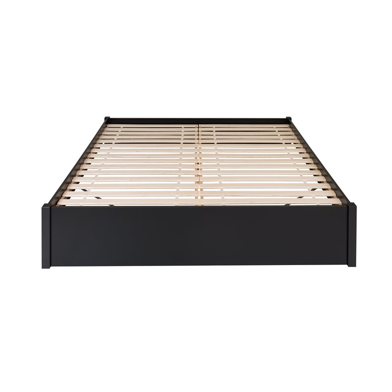 Prepac Select 4 Post King Platform Bed in Deep Black