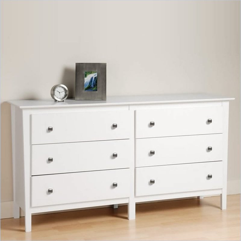 Prepac Berkshire 6 Drawer Double Dresser   XRK 6233