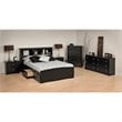 Black Wood Platform Storage Bed 5 Piece Bedroom Set - BBK-8400-5PKG