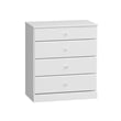 Prepac Astrid 4 Drawer Chest in White