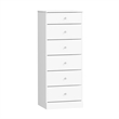 Prepac Astrid 19.75 in. 6-Drawer Engineered Wood Lingerie Chest in Crystal White