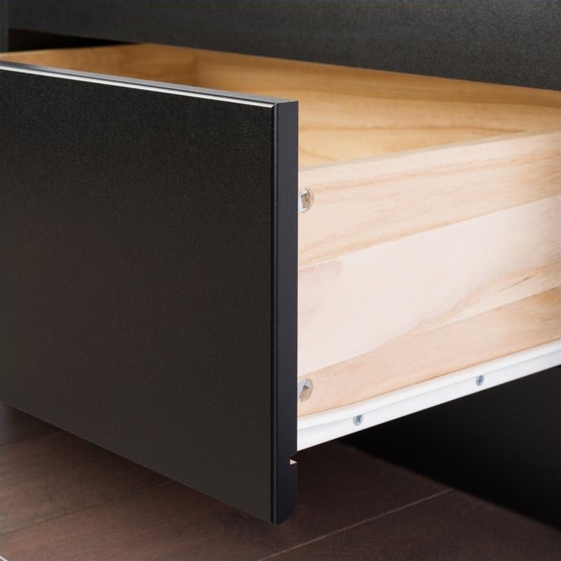 Full Platform Storage Bed, Prepac Sonoma Wooden Full Bookcase Platform Storage Bed In Black