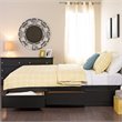 Prepac Black Sonoma Double / Full Platform Storage Bed with 6 Drawers