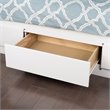 Prepac Monterey Contemporary Wood White Full Platform Storage Bed