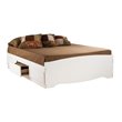 Prepac Monterey White Full Platform Storage Bed