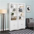 Prepac Tall 6 Shelf Bookcase with 2 Shaker Doors in White | Cymax Business