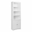 Prepac Sonoma 80 in. Tall 2 Shaker Doors Engineered Wood Bookcase in White