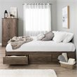 Prepac Salt Spring King Platform Storage Bed with 6 Drawers in Drifted Gray