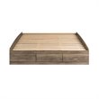 Prepac Salt Spring King Platform Storage Bed with 6 Drawers in Drifted Gray