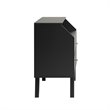 Prepac Milo Mid Century Modern 2 Drawer Nightstand with Cubby in Black
