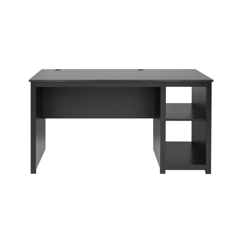 prepac black computer desk