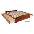 Prepac Monterey Cherry Queen Wood Platform Storage Bed 3 Piece Bedroom Set