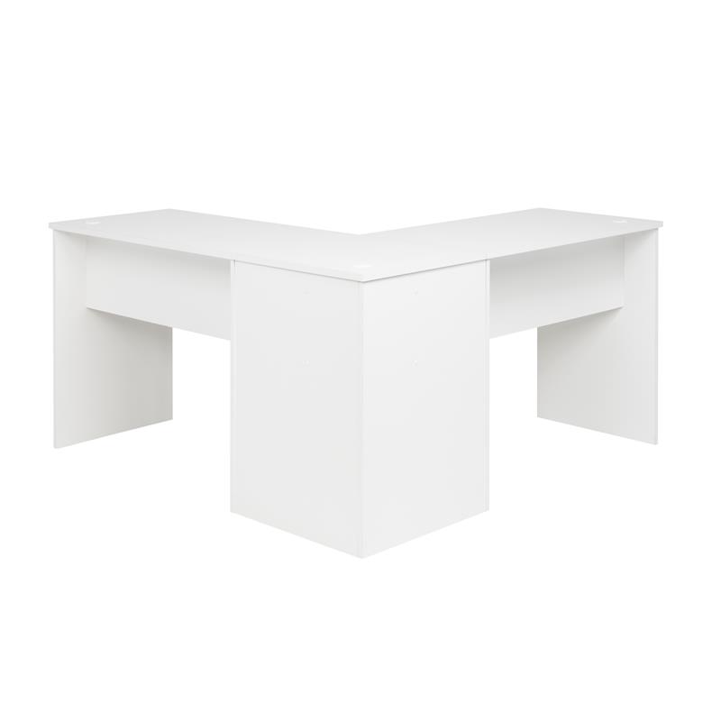 Prepac Sonoma 56 in. Rectangular White Computer Desk with