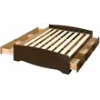 Prepac Manhattan Wooden Queen Platform Storage Bed in Espresso