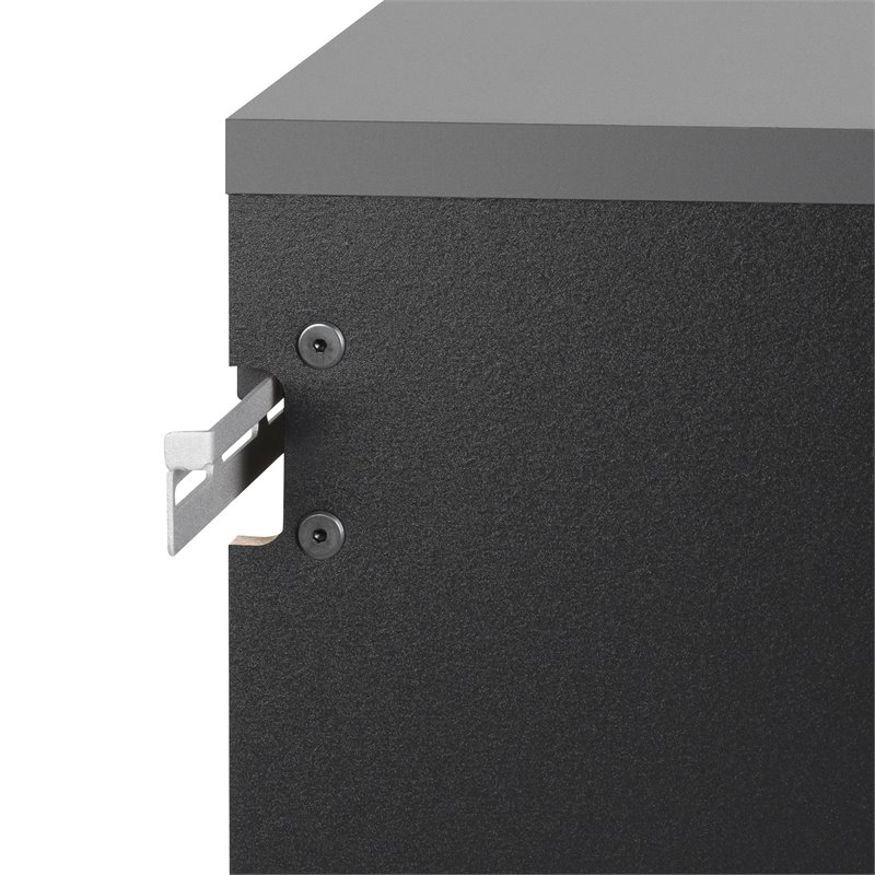 Prepac HangUps 3 Drawer Wooden Base Garage Storage Cabinet in Black