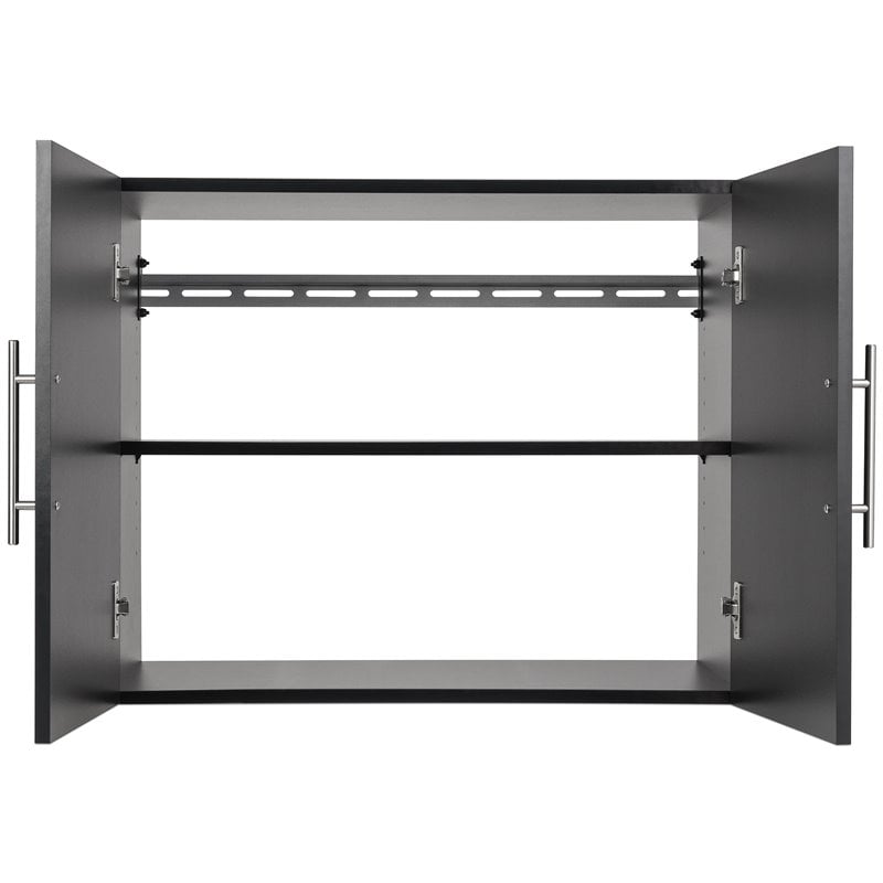 Prepac HangUps 30 in. 1-Shelf Engineered Wood Storage Cabinet in Black