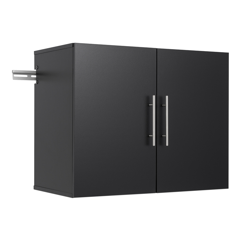 Prepac HangUps 30 in. 1-Shelf Engineered Wood Storage Cabinet in Black