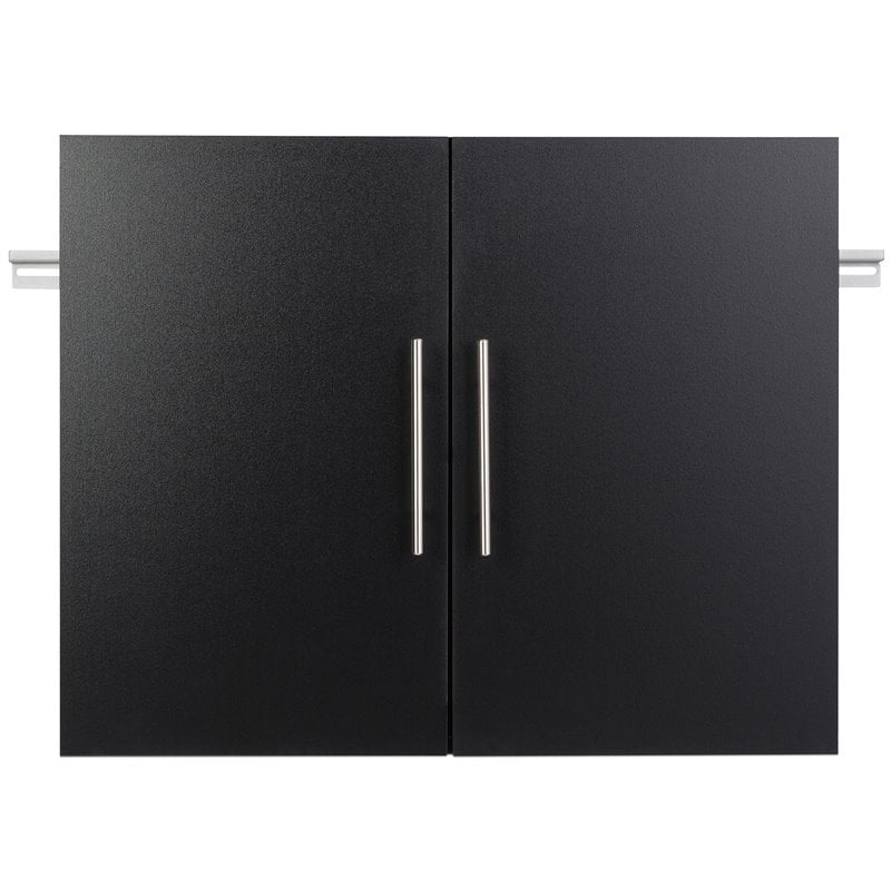 Prepac HangUps 30 in. 1-Shelf Engineered Wood Storage Cabinet in Black