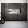 Prepac Elite Black Engineered Wood Base Cabinet with Melamine Countertop