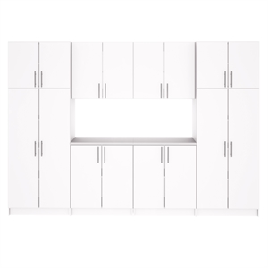 prepac elite white engineered wood storage cabinet set g - 8 pc