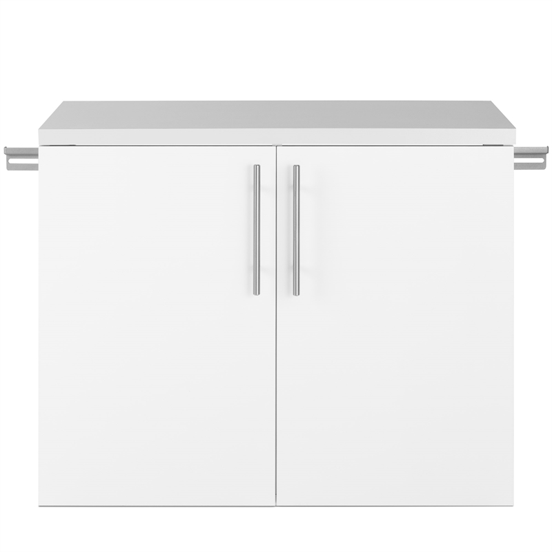 Prepac HangUps White Engineered Wood 2-Door Base Garage Storage Cabinet ...