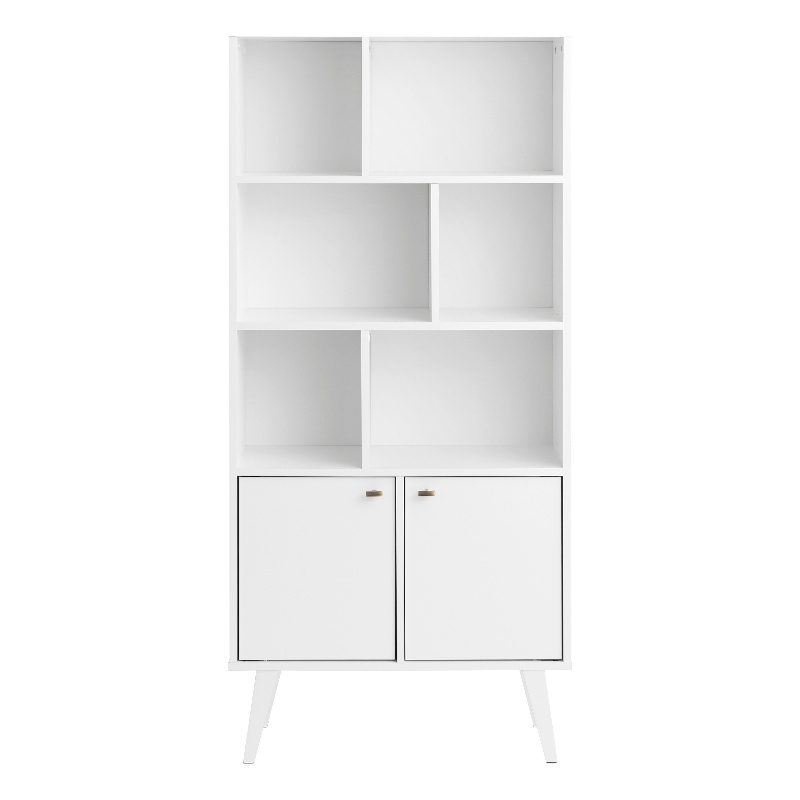 White mid deals century modern bookcase