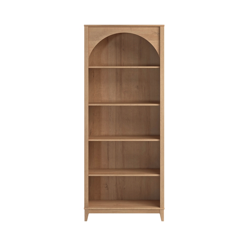 Prepac Ark 78" Tall 5-Tier Arched Bookcase - Thumbnail 3