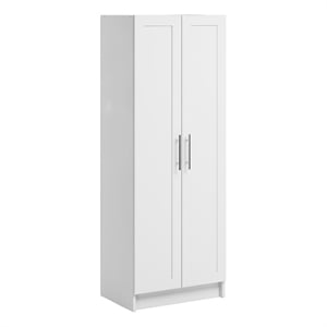 Prepac Elite Plus 24 in. Wide 3-Shelf Engineered Wood Storage Cabinet in White