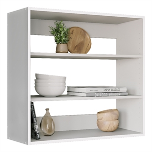 Prepac Elite 32 in. Wide 2-Shelf Engineered Wood Upper Storage Cabinet in White