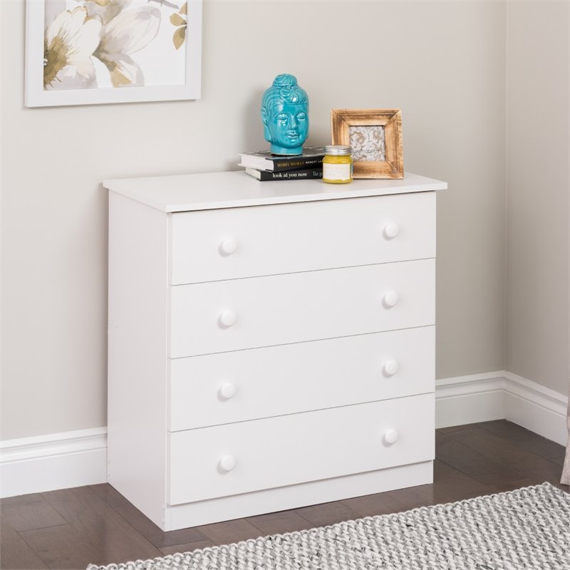 4 Drawer Chest in White - WHD-3031-4