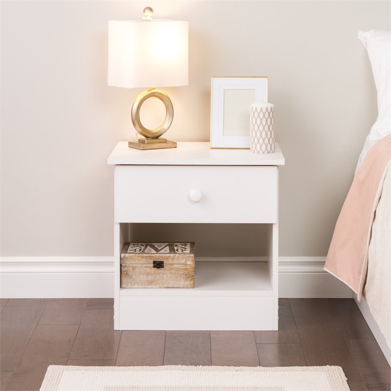 1 Drawer Nightstand in White WHD20201