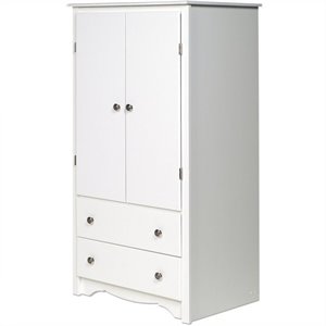 prepac monterey white tv/wardrobe armoire