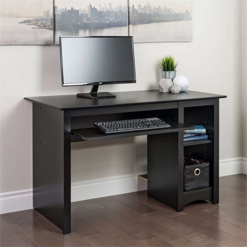 Prepac Sonoma Small Wood laminate Computer Desk in Black