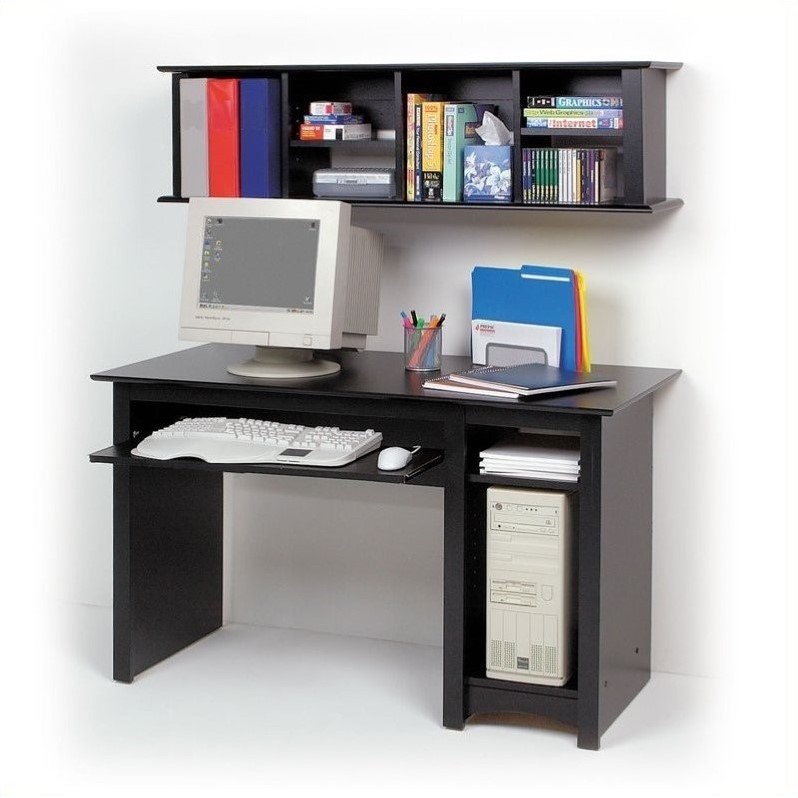 Small Wood laminate Computer Desk in Black BDD2948