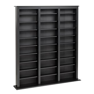Prepac 64&quot Triple Barrister Media Storage Rack in Espresso
