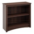 Prepac Sonoma 31.5 in Wide 2-Shelf Engineered Wood Standard Bookcase in Espresso