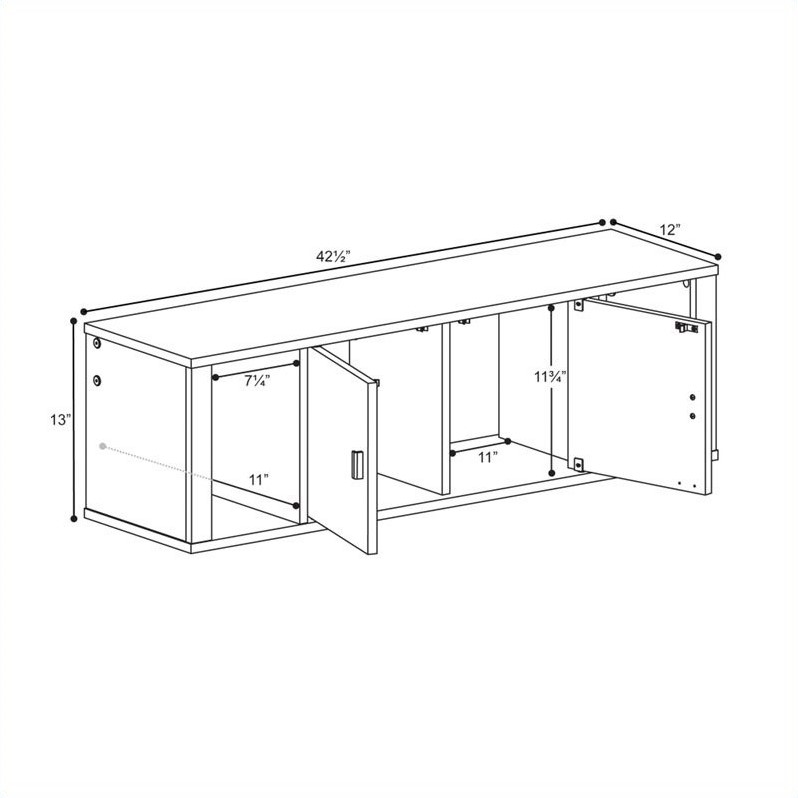 Prepac Designer Floating Desk With Hutch In Fresh White Finish