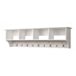 Prepac 60 in. Wide Engineered Wood Hanging Entryway Shelf in White