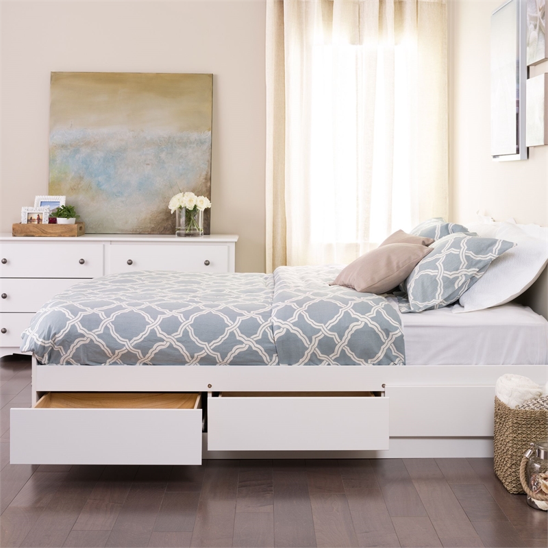 Prepac Monterey Queen 5 Piece Bedroom Set in White Homesquare