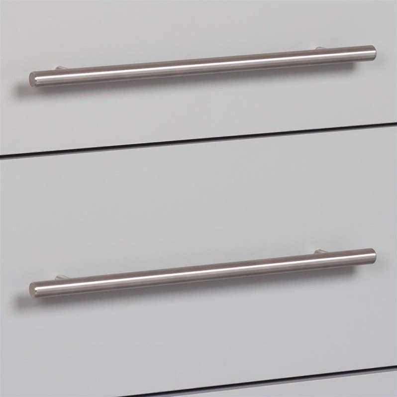 Prepac HangUps 3-Drawer Base Storage Cabinet in Light Grey Laminate