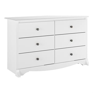 prepac monterey condo sized 6 drawer double dresser