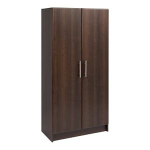 Prepac Elite 65 in. Engineered Wood Storage Cabinet in Espresso