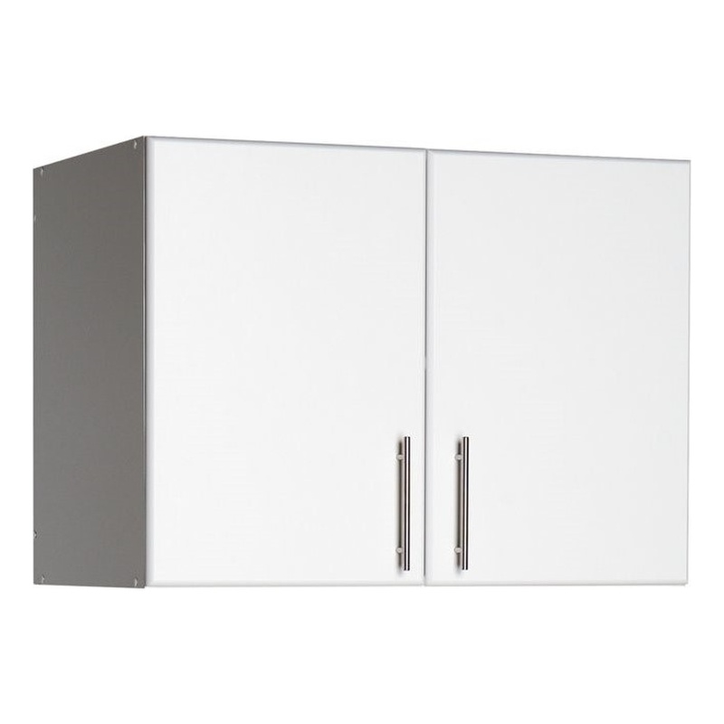 Prepac Elite 32 in. Stackable Wall Cabinet Light Gray