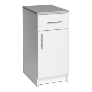 Prepac Elite 16 in. 1-Drawer Engineered Wood Base Storage Cabinet in White