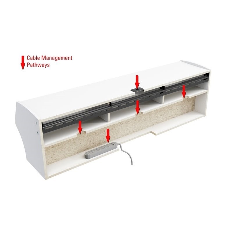 Plus 58 Floating Tv Stand In White Wcaw 0208 1 Plus 58