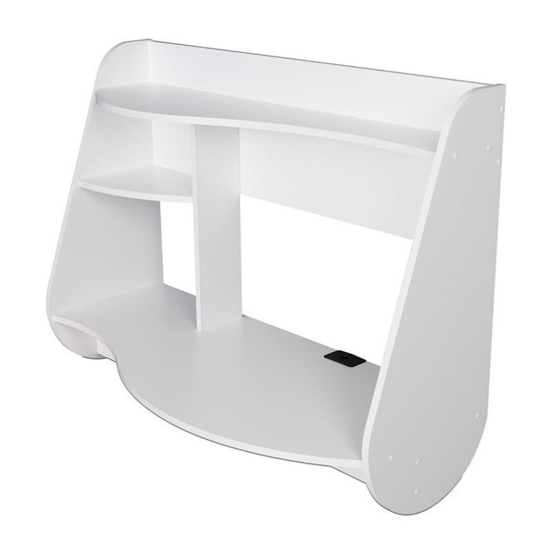 Prepac Kurv Floating Desk In White Wehw 0901 1