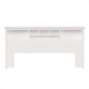 Prepac Monterey King Bookcase Headboard in White