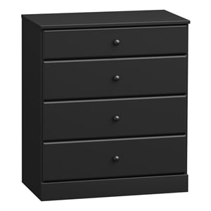 Prepac Astrid 4 Drawer Chest in Black